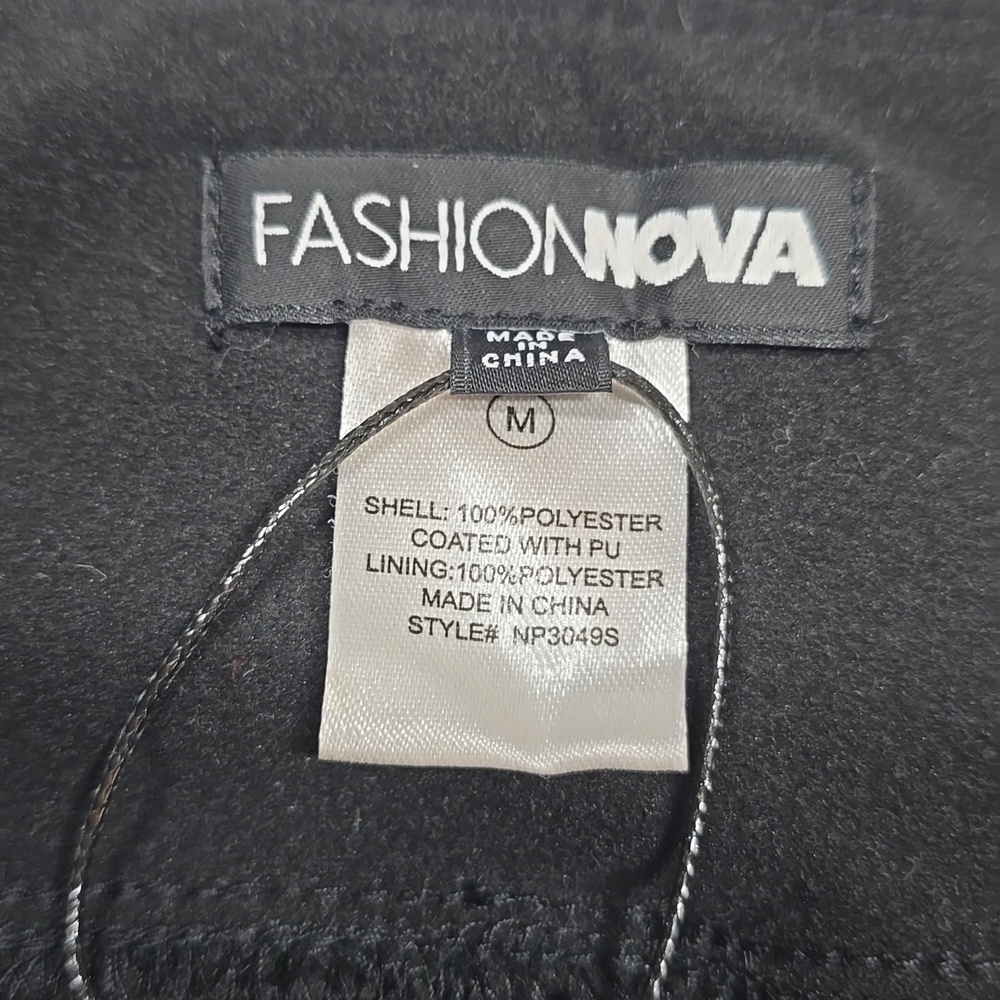 Stylish Black Faux Leather High Waisted Leggings - Picture 13 of 15